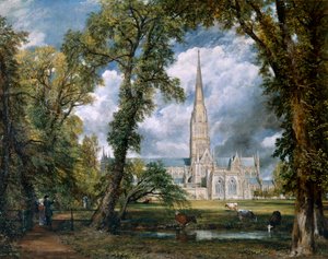 Ansicht der Kathedrale von Salisbury vom Bischofsgelände, Wiltshire, ca. 1822 von John Constable