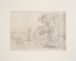 Willy Lotts Haus, East Bergholt, ca. 1812-13 (Graphit auf Papier) von John Constable