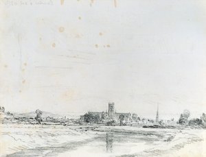 Kathedrale von Worcester von Süden (Bleistift) von John Constable