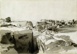 Blick von der Spitze des Tunnels, Linslade, Buckinghamshire, 12. Oktober 1837 von John Cooke Bourne
