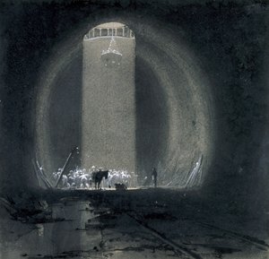 Arbeitsschacht, Kilsby Tunnel, Northamptonshire, 8. Juli 1837 von John Cooke Bourne