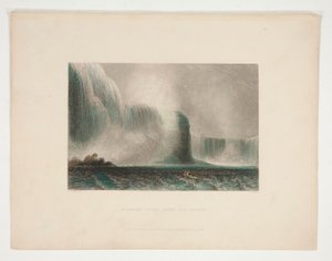 Niagarafälle von der Fähre, Illustration für Nathaniel Parker Willis von John Cousen