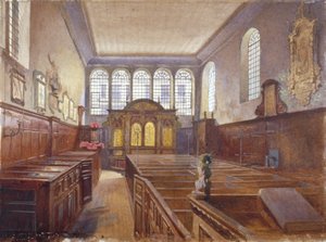 Innenansicht der Kirche St. Matthew, Friday Street, City of London