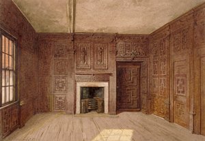 Innenansicht des Compton Oak Room, Canonbury House, Islington, London, 1887