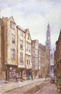 Blick auf Drury Court, in Richtung St Mary le Strand, Westminster, London