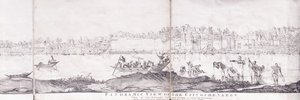 Panoramablick auf die Stadt Benares, 1827 von John Dalrymple