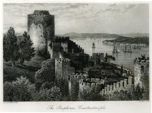 Der Bosporus, Konstantinopel, graviert von J. Godfrey von John Douglas Woodward