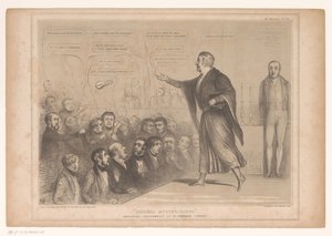 Karikatur mit Sir Robert Peel als Zauberer