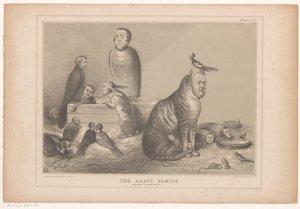 Karikatur auf Lord Ashley, The happy family. Dedicated to Lord Ashley (Titel auf dem Objekt), HB Sketches (Serientitel auf dem Objekt) von John Doyle