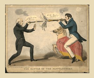 Die Schlacht der Pamphletisten. Oder Newark gegen Newcastle, 1829 von John Doyle