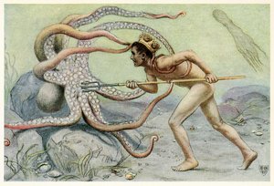 Er war sehr mutig und stark, ... und kämpfte mit dem großen Oktopus aus Das große Seepferdchen, 1909