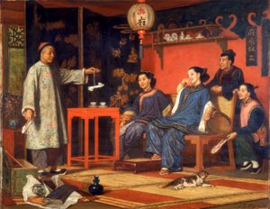 Chinesische Damen betrachten europäische Kuriositäten, 1868 von John Evan Hodgson