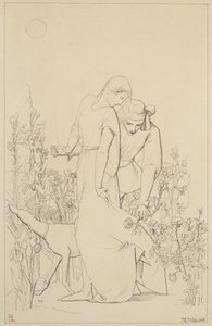 Liebende bei einem Rosenstrauch, 1848