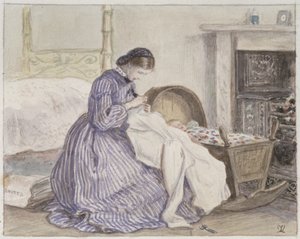 Stewart Harrisons Der Eisberg - Die Näherin, 1860 von John Everett Millais
