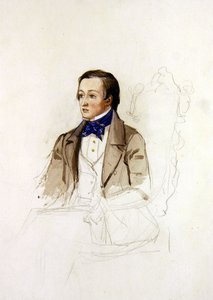 Studie für das Porträt von R. Stephens vom Merton College, Oxford, ca. 1850 von John Everett Millais