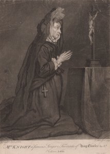 Mrs. Knight, eine berühmte Sängerin und Favoritin von König Charles II von John Faber the younger