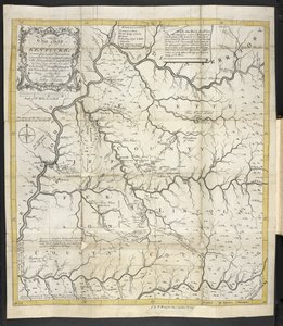 Eine Karte von Kentucky, in The Discovery, Settlement and present State of Kentucke