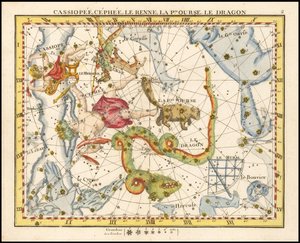 Cassiopee, Cehee, Le Renne, La Petite Ourse, Le Dragon von John Flamsteed