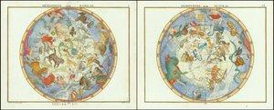 1776 - John Flamsteed - Südliche und Nördliche Hemisphäre von John Flamsteed