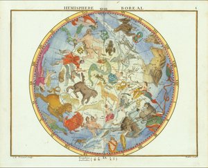 1776 - John Flamsteed - Nördliche Hemisphäre (beschnitten)