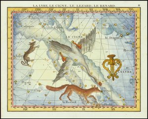 1776 - John Flamsteed - La Lyre, Le Cigne, Le Lezard, Le Renard (Lyra, Cygnus, Lacerta, Vulpecula) von John Flamsteed