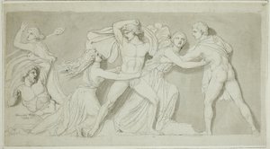 Amphion und Zethus Befreien ihre Mutter Antiope von der Wut von Dirce und Lycus von John Flaxman