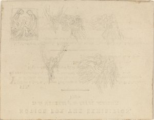 Blatt mit Studien von John Flaxman