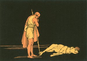 Odysseus und sein Hund von John Flaxman