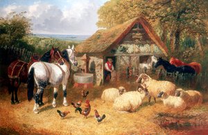Bauernhofszene, ca. 1840-1900