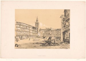 Skizzen einer Reise nach Spanien: Plaza de San Francisco, Sevilla