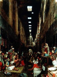 Der Bezestein-Basar von El Khan Khallil, Kairo von John Frederick Lewis