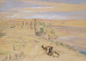 Der Hypäthral-Tempel in Philae, 1850 von John Frederick Lewis