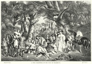 Ein ländliches Fest zur Zeit von Charles II (Gravur) von John Frederick Tayler