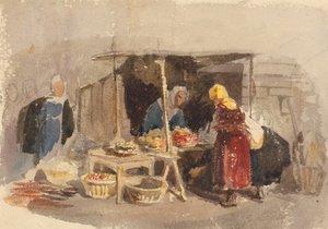 Ein Obststand auf einem Markt von John Frederick Tayler