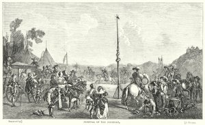 Fest des Papageien (Gravur) von John Frederick Tayler
