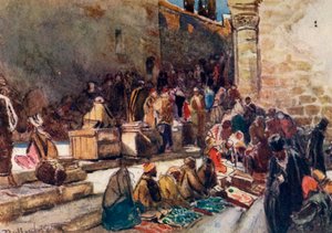 Eingang zum Vorhof der Grabeskirche - Jerusalem von John Fulleylove