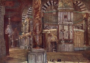Innenansicht des Felsendoms (Moschee von Omar) von Südosten von John Fulleylove