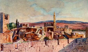 Teil der Zitadelle von Jerusalem, 1902 von John Fulleylove