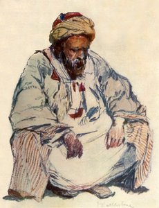 Sitzende Figur eines syrischen Hirten im Schafspelz, 1902