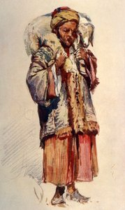 Syrischer Hirte Abu Mustapha trägt ein Lamm auf seinen Schultern, 1902