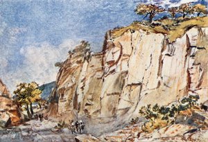 Die alten Steinbrüche auf dem Berg Pentelikon von John Fulleylove