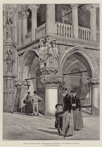 Der Dogenpalast, Venedig, Winkeldekorative Skulptur, Das Urteil Salomos