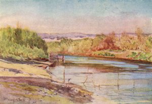 Die Furt des Jordan, nahe Jericho von John Fulleylove