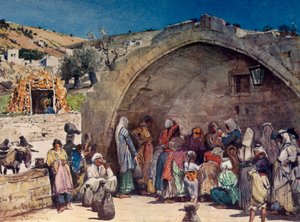 Der Brunnen der Jungfrau in Nazareth, 1902