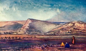 Die Hügel um Nazareth von der Ebene von Esdraelon, 1902
