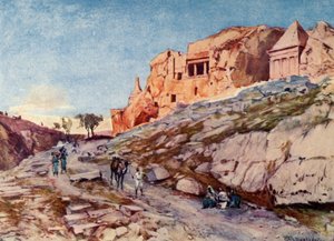 Die Felsengräber im Tal Josaphat, 1902 von John Fulleylove