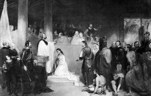 Die Taufe von Pocahontas in Jamestown, Virginia, 1613, 1840 von John Gadsby Chapman