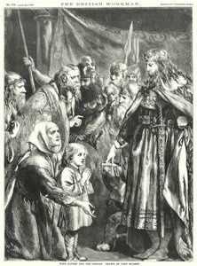 König Alfred und das Waisenkind von John Gilbert