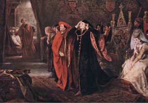 Der Tod von Gloucester (König Heinrich VI). Komm her, gnädiger Herrscher, sieh den Körper, aus Die vollständigen Werke von William Shakespeare, veröffentlicht von J. Coker & Co Ltd von John Gilbert