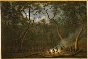 Mondscheintanz der Aborigines von Van Diemen Land, Tasmanien